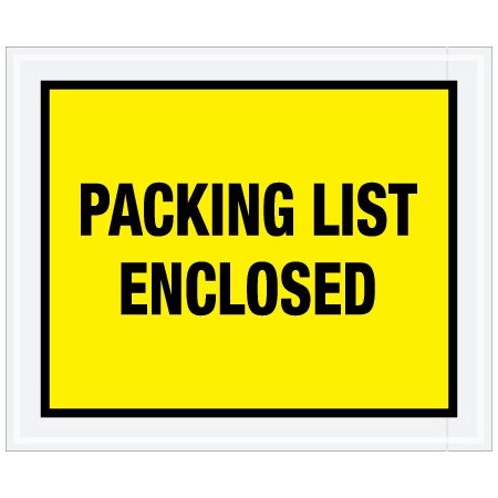 Bsc Preferred 10 x 12'' Yellow Full-Face ''Packing List Enclosed'' Envelopes, 500PK BUY00014898